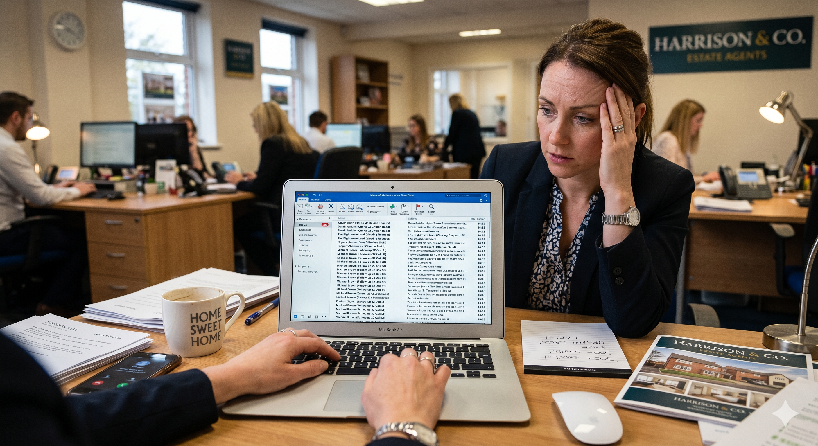 Estate agent overwhelmed by email inbox