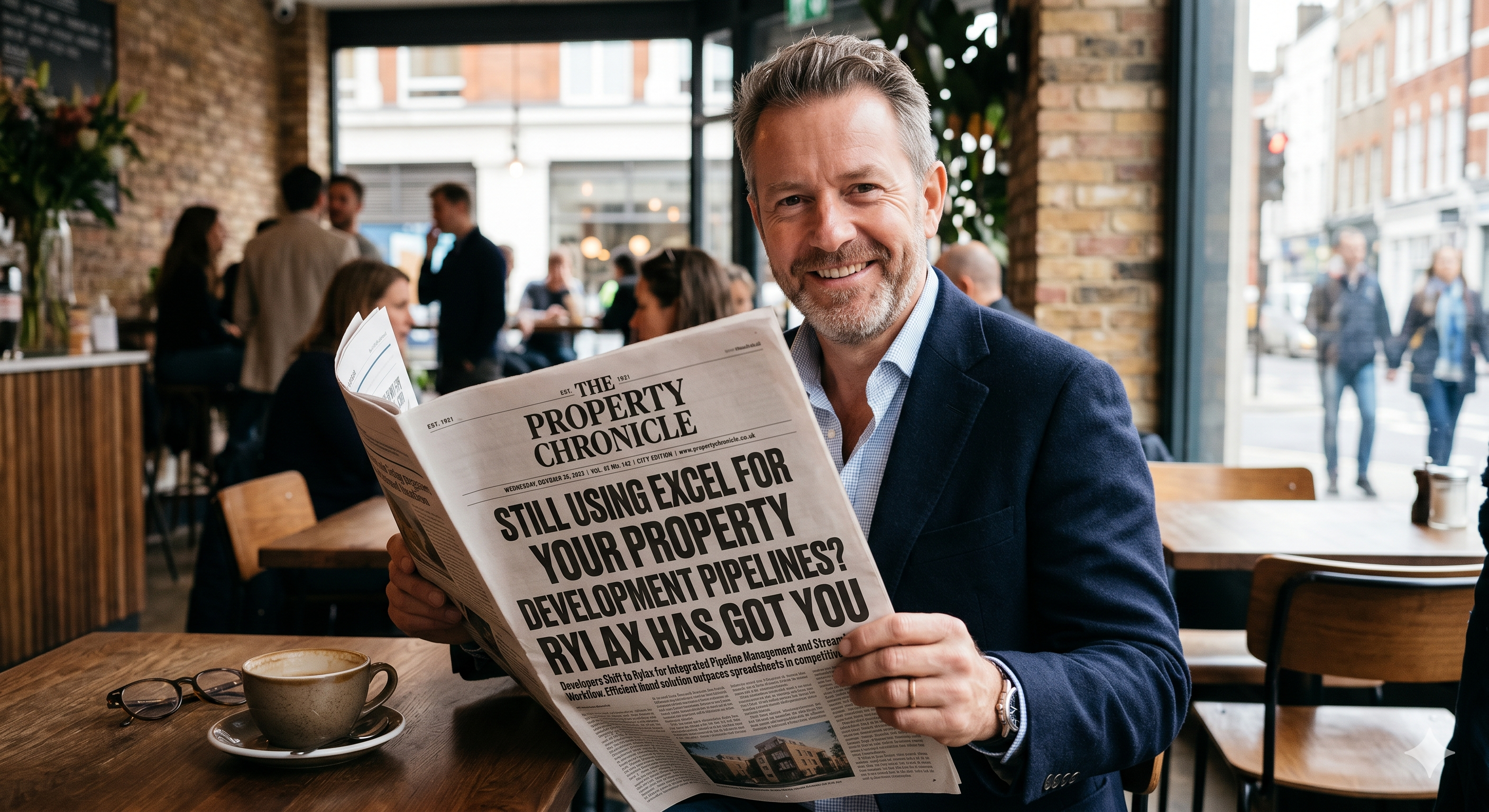 Property developer reading newspaper about moving away from spreadsheets